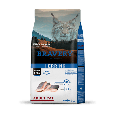 BRAVERY HERRING ADULT CAT  7 KG